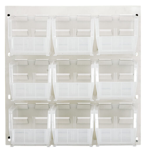 Quantum Storage 18X19 Hc Louvered Panel W/9 Bins Clear