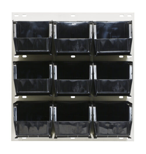 Quantum Storage 18X19 Hc Louvered Panel W/9 Bins Black