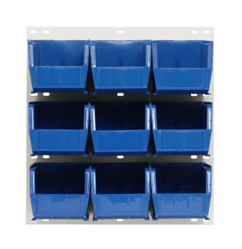 Quantum Storage 18X19 Hc Louvered Panel W/9 Bins Blue