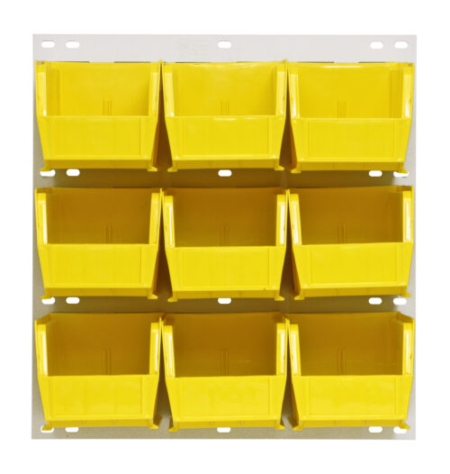 Quantum Storage 18X19 Hc Louvered Panel W/9 Bins Yellow