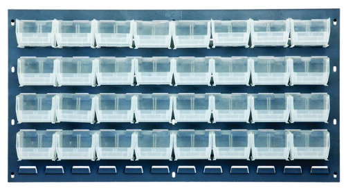 Quantum Storage 36X19 Louvered Panel W/32 Bins Clear