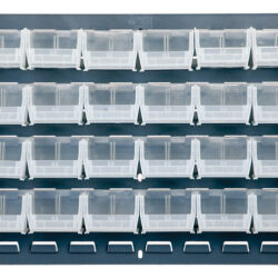 Quantum Storage 36X19 Louvered Panel W/32 Bins Clear