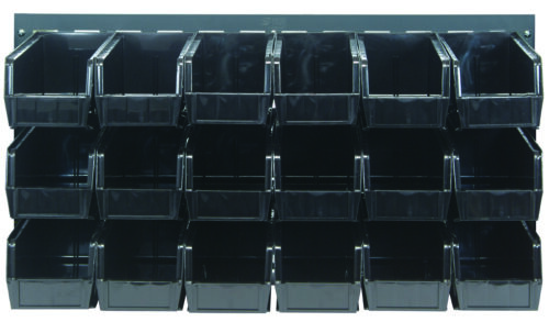 Quantum Storage 36 in. Louvered Panel Unit W/18 Black Bins