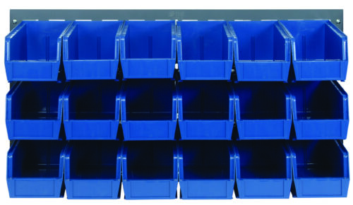 Quantum Storage 36 in. Louvered Panel Unit W/18 Blue Bins