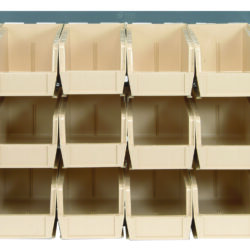 Quantum Storage 36 in. Louvered Panel Unit W/18 Ivory Bins