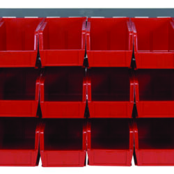 Quantum Storage 36 in. Louvered Panel Unit W/18 Red Bins