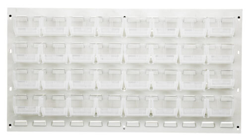 Quantum Storage 36X19 Hc Louvered Panel W/32 Bins Clear