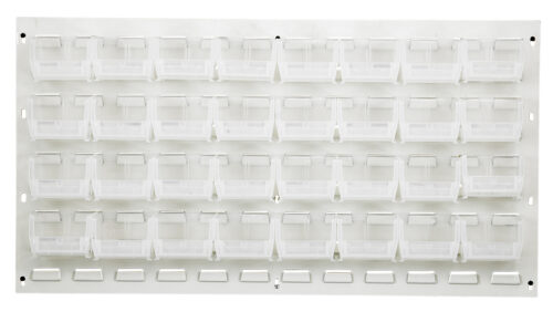 Quantum Storage 36X19 Hc Louvered Panel W/32 Bins Clear