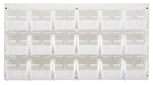 Quantum Storage 36X19 Hc Louvered Panel W/18 Bins Clear