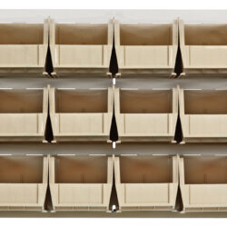 Quantum Storage 36X19 Hc Louvered Panel W/18 Bins Ivory