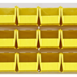Quantum Storage 36X19 Hc Louvered Panel W/18 Bins Yellow
