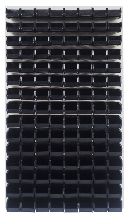 Quantum Storage 36X61 Hc Louvered Panel W/120 Bins Black