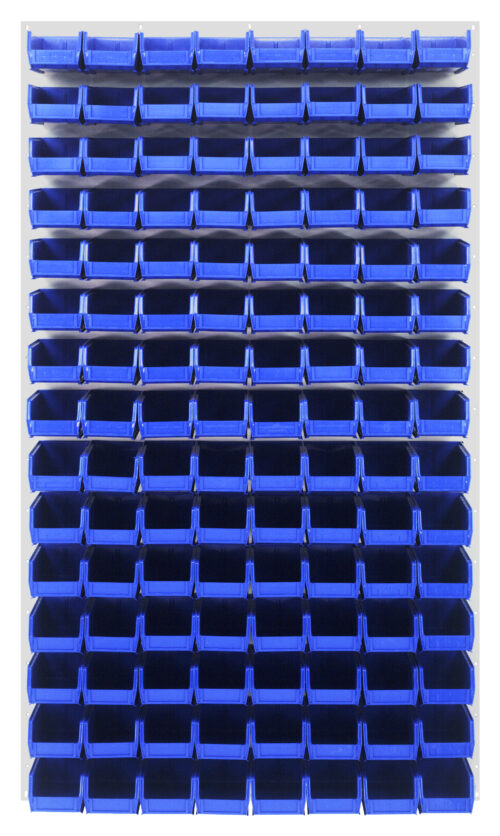 Quantum Storage 36X61 Hc Louvered Panel W/120 Bins Blue