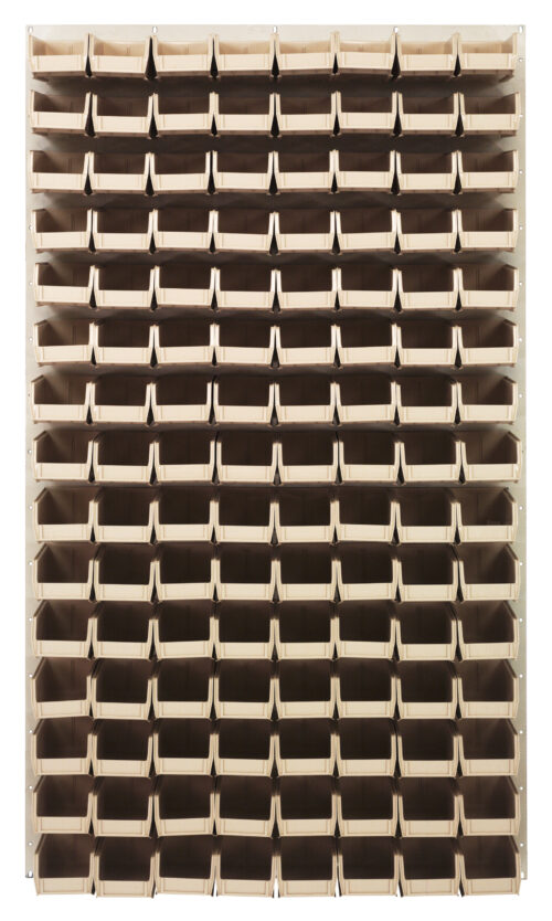 Quantum Storage 36X61 Hc Louvered Panel W/120 Bins Ivory