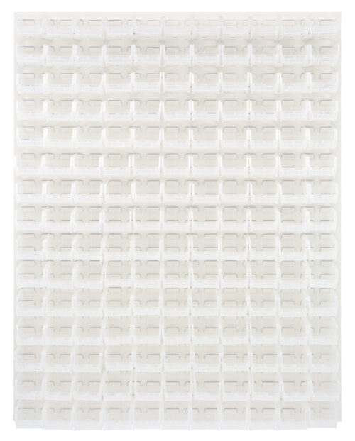 Quantum Storage 48X61 Hc Louvered Panel W/165 Bins Clear