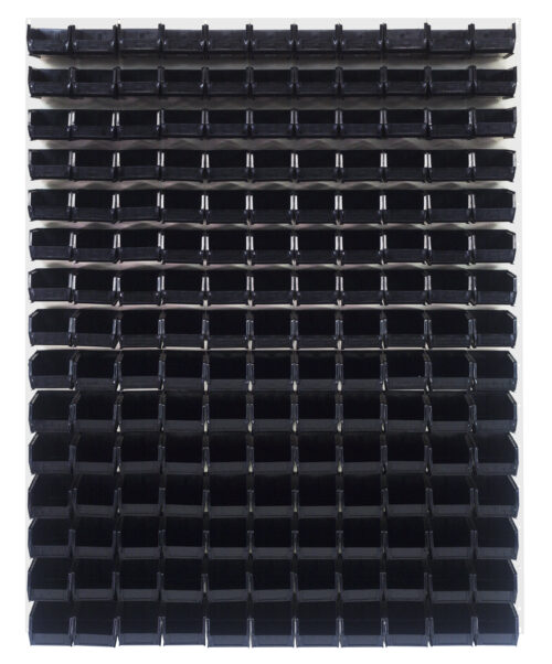 Quantum Storage 48X61 Hc Louvered Panel W/165 Bins Black