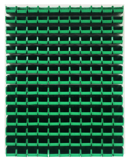 Quantum Storage 48X61 Hc Louvered Panel W/165 Bins Green