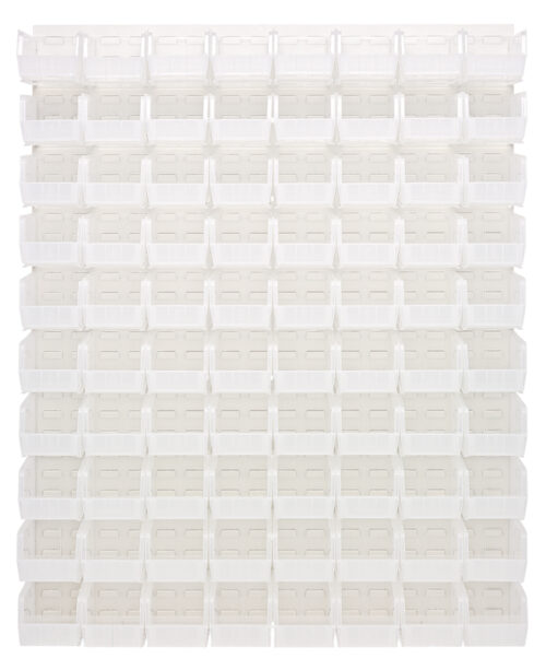 Quantum Storage 48X61 Hc Louvered Panel W/80 Bins Clear