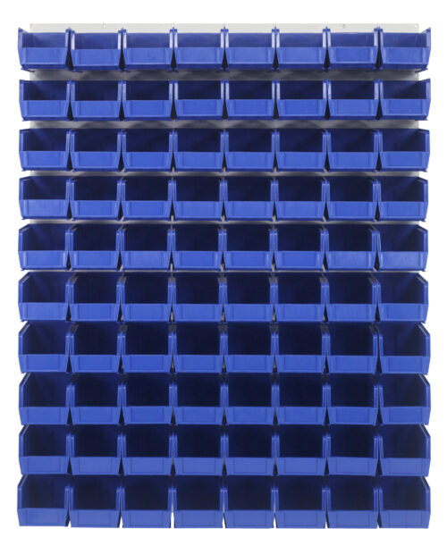 Quantum Storage 48X61 Hc Louvered Panel W/80 Bins Blue