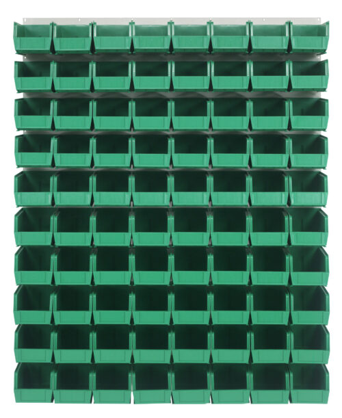 Quantum Storage 48X61 Hc Louvered Panel W/80 Bins Green