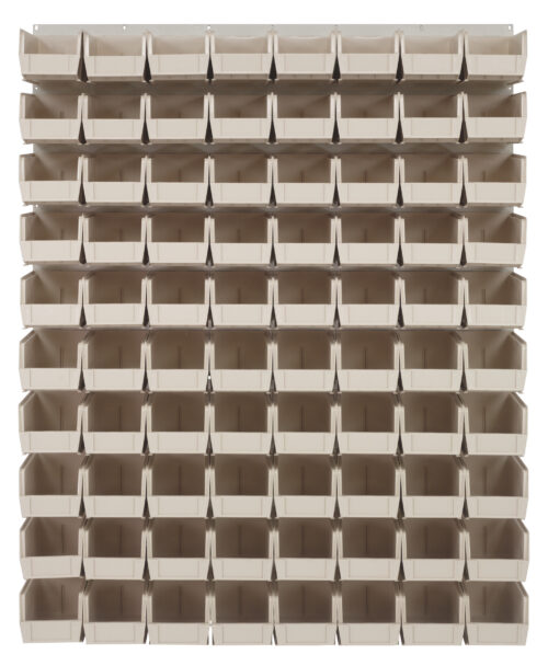 Quantum Storage 48X61 Hc Louvered Panel W/80 Bins Ivory