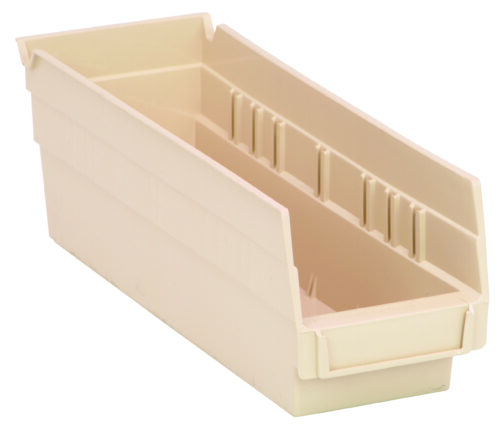 Quantum Storage Shelf Bin Ivory 11-5/8 in. X 4-1/8 in. X 4 in.