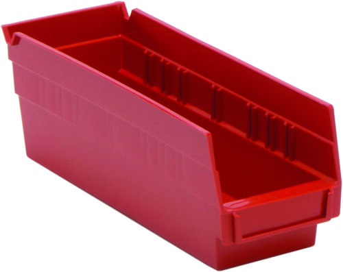 Quantum Storage Shelf Bin Red 11-5/8 in. X 4-1/8 in. X 4 in.