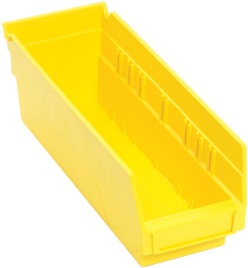 Quantum Storage Shelf Bin Yellow 11-5/8 in. X 4-1/8 in. X 4 in.