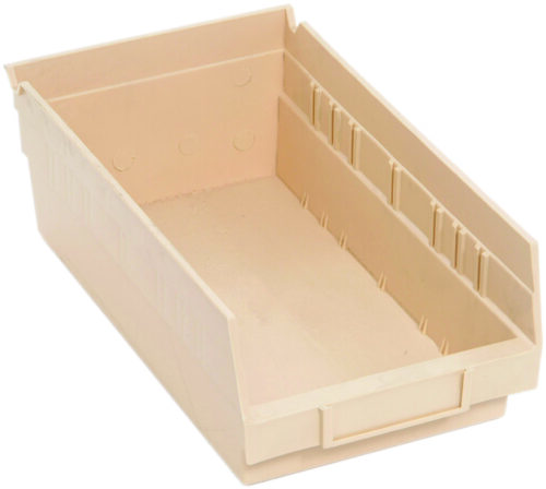 Quantum Storage Shelf Bin Ivory 11-5/8 in. X 6-5/8 in. X 4 in.