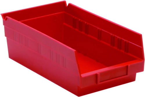 Quantum Storage Shelf Bin Red 11-5/8 in. X 6-5/8 in. X 4 in.