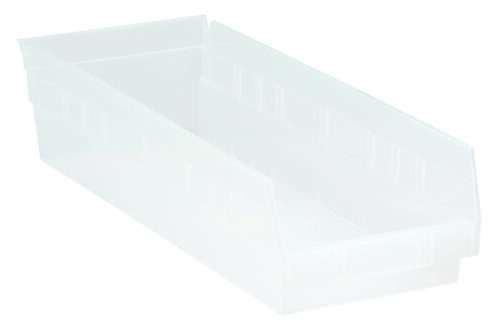 Quantum Storage Shelf Bin Clear 17-7/8 in. X 6-5/8 in. X 4 in.