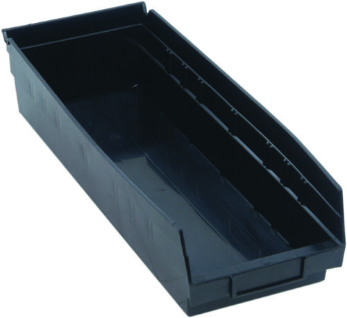 Quantum Storage Shelf Bin Black 17-7/8 in. X 6-5/8 in. X 4 in.