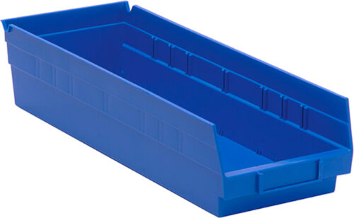 Quantum Storage Shelf Bin Blue 17-7/8 in. X 6-5/8 in. X 4 in.