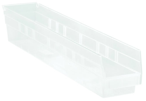 Quantum Storage Shelf Bin Clear 23-5/8 in. X 4-1/8 in. X 4 in.