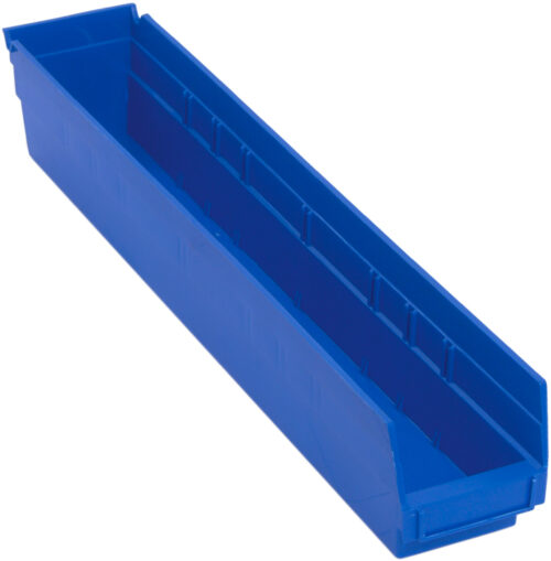 Quantum Storage Shelf Bin Blue 23-5/8 in. X 4-1/8 in. X 4 in.