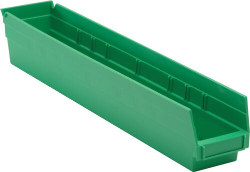 Quantum Storage Shelf Bin Green 23-5/8 in. X 4-1/8 in. X 4 in.