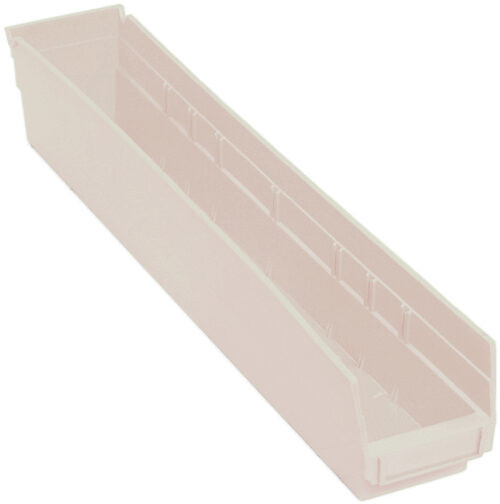Quantum Storage Shelf Bin Ivory 23-5/8 in. X 4-1/8 in. X 4 in.