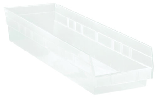 Quantum Storage Shelf Bin Clear 23-5/8 in. X 6-5/8 in. X 4 in.