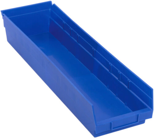 Quantum Storage Shelf Bin Blue 23-5/8 in. X 6-5/8 in. X 4 in.