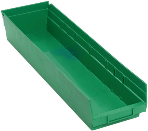 Quantum Storage Shelf Bin Green 23-5/8 in. X 6-5/8 in. X 4 in.