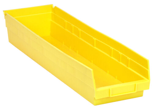 Quantum Storage Shelf Bin Yellow 23-5/8 in. X 6-5/8 in. X 4 in.