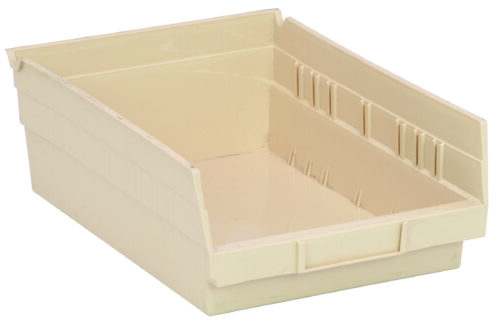 Quantum Storage Shelf Bin Ivory 11-5/8 in. X 8-3/8 in. X 4 in.