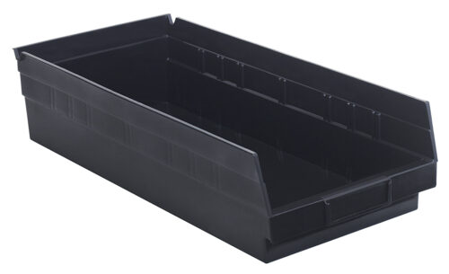 Quantum Storage Shelf Bin Black 17-7/8 in. X 8-3/8 in. X 4 in.
