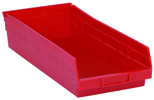 Quantum Storage Shelf Bin Red 17-7/8 in. X 8-3/8 in. X 4 in.