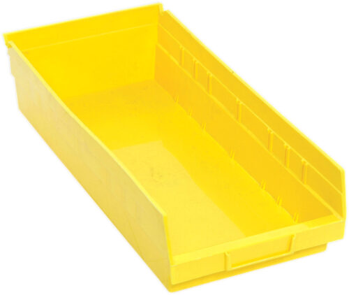 Quantum Storage Shelf Bin Yellow 17-7/8 in. X 8-3/8 in. X 4 in.