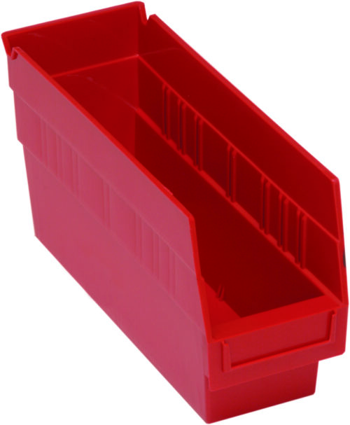 Quantum Storage Shelf Bin Red 11-5/8 in. X 4-1/8 in. X 6 in.