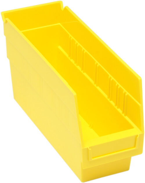 Quantum Storage Shelf Bin Yellow 11-5/8 in. X 4-1/8 in. X 6 in.