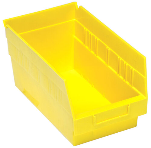 Quantum Storage Shelf Bin Yellow 11-5/8 in. X 6-5/8 in. X 6 in.