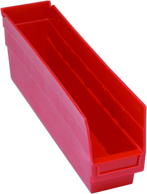 Quantum Storage Shelf Bin Red 17-7/8 in. X 4-1/8 in. X 6 in.