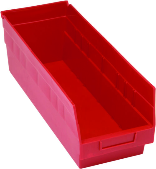 Quantum Storage Shelf Bin Red 17-7/8 in. X 6-5/8 in. X 6 in.